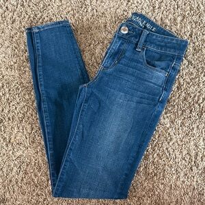 American Eagle Outfitters Women's Dark Blue Skinny Jeans